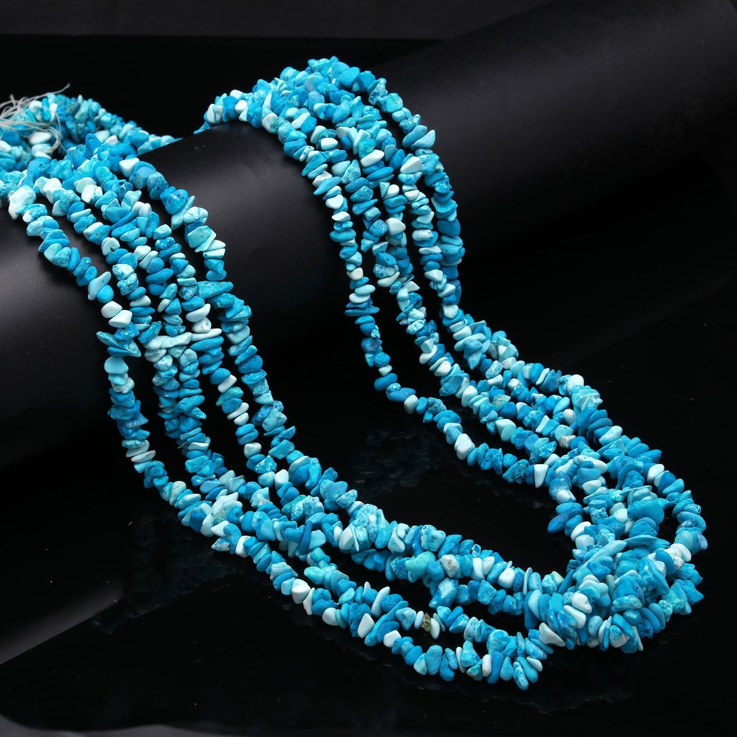Turquoise Chip Beads 34" Natural Chip Strands Drilled Strung Raw Nuggets Smooth Bead 5-6 MM Turquoise Beads for Jewelry Making Craft