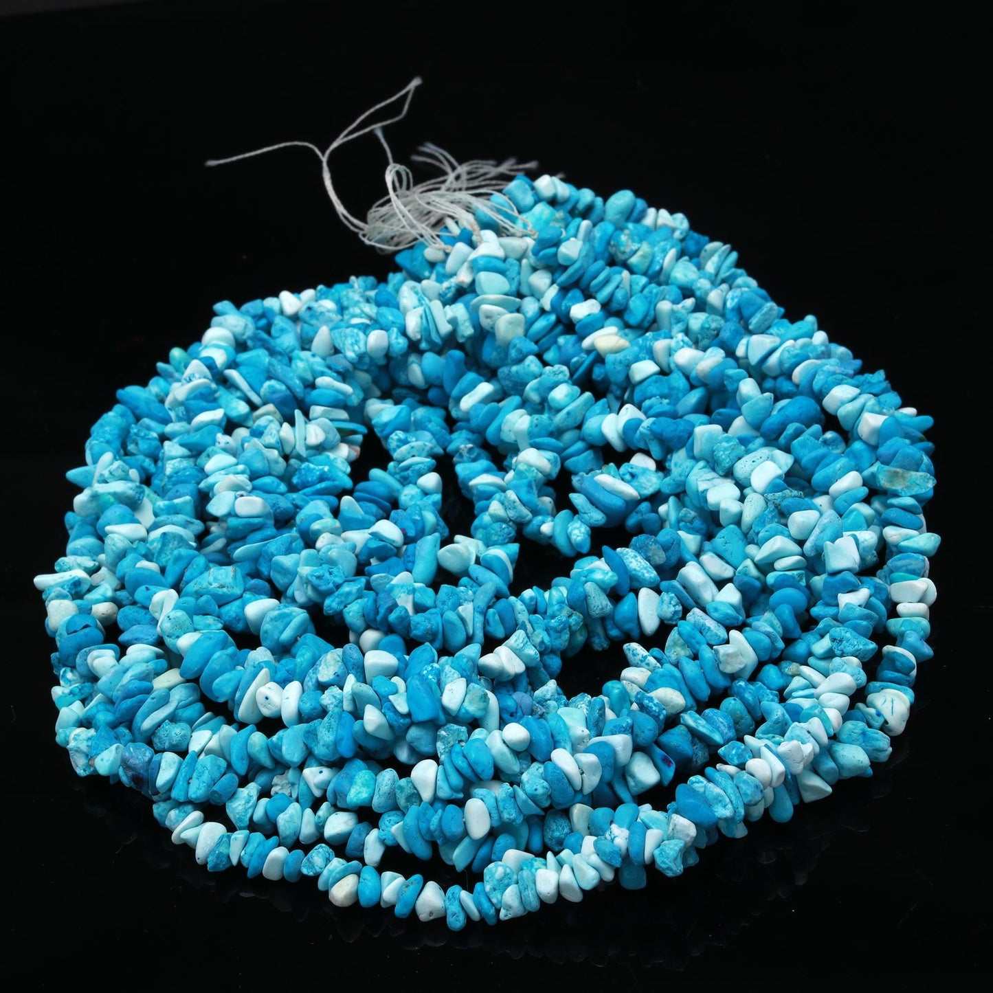 Turquoise Chip Beads 34" Natural Chip Strands Drilled Strung Raw Nuggets Smooth Bead 5-6 MM Turquoise Beads for Jewelry Making Craft