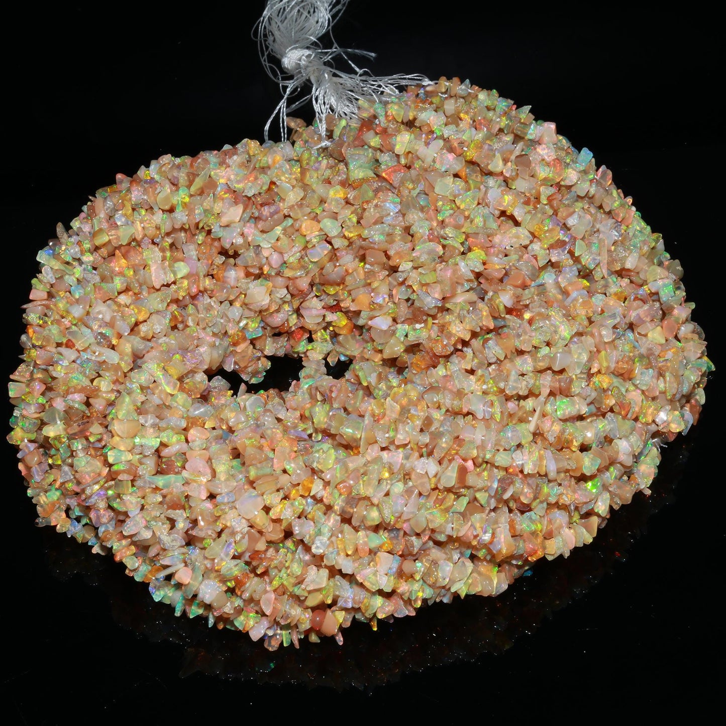 Ethiopian Opal Chip Beads 17" Natural Chip Strands Drilled Strung Raw Nuggets Smooth Beads 4-5 MM Semi Precious Polished Beads for Jewelry