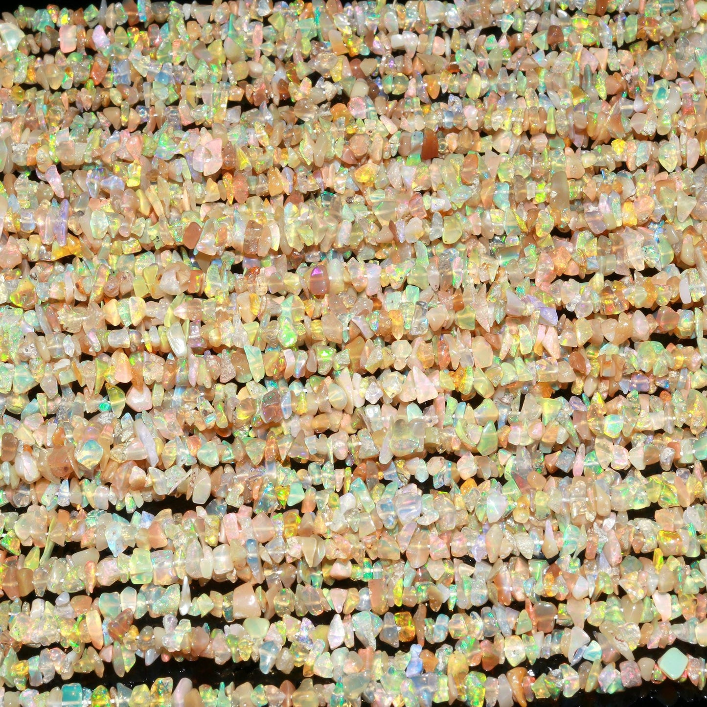 Ethiopian Opal Chip Beads 17" Natural Chip Strands Drilled Strung Raw Nuggets Smooth Beads 4-5 MM Semi Precious Polished Beads for Jewelry
