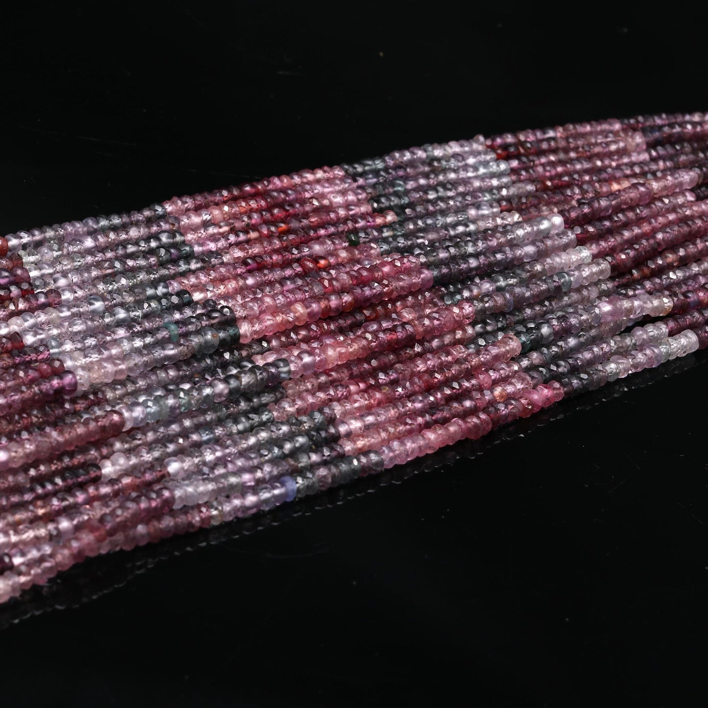 Multi Spinal Faceted Rondelle Beads 4 MM Multi Spinal Rondelle Beads Faceted Natural Multi Spinal Beads for Designer Jewelry Making Craft