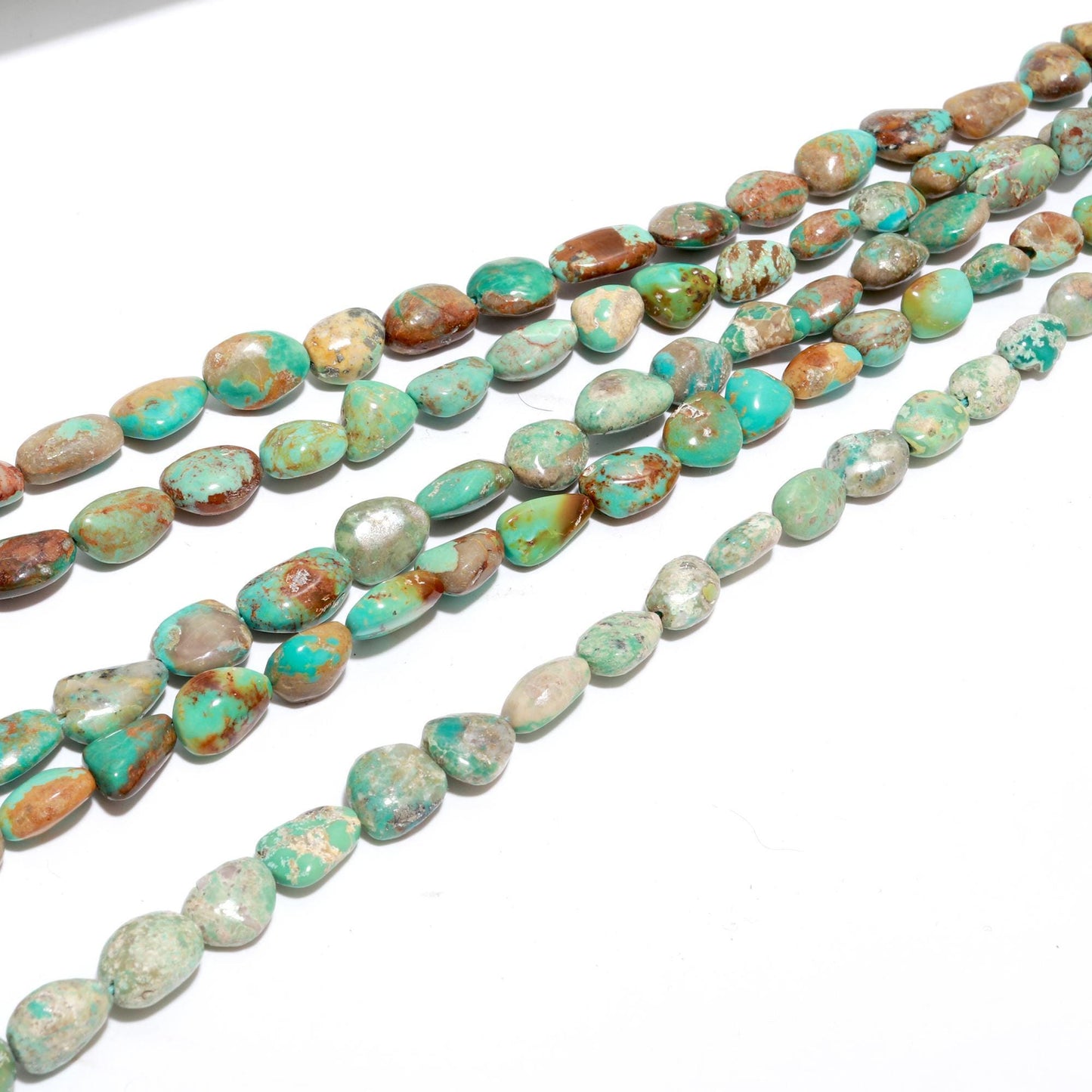 Natural Turquoise Gemstone Beads Turquoise Smooth Oval Tumble Nuggets Beads 7x9 MM - 11x15 MM Turquoise for Handmade Jewelry Making Craft