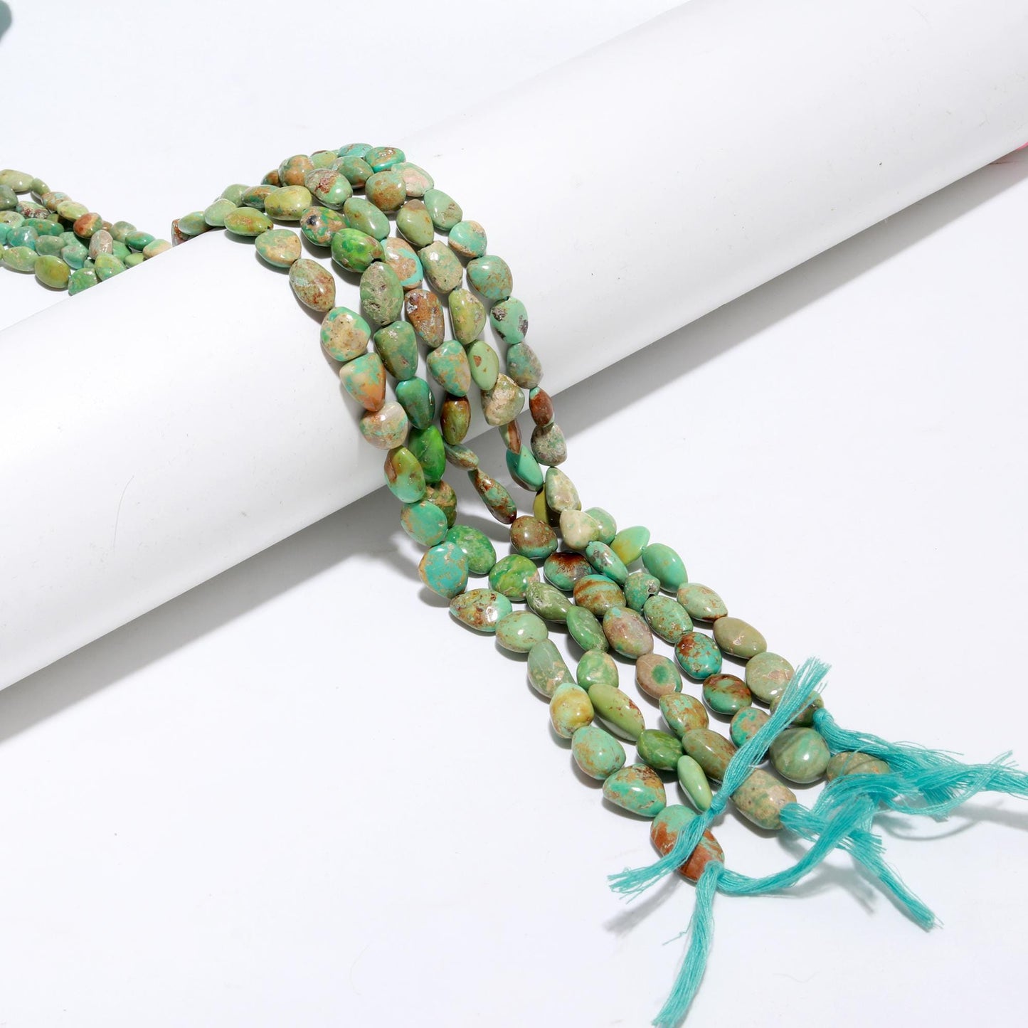 Natural Turquoise Gemstone Beads Turquoise Smooth Oval Tumble Nuggets Beads 7x9 MM - 10x14 MM Turquoise for Handmade Jewelry Making Craft