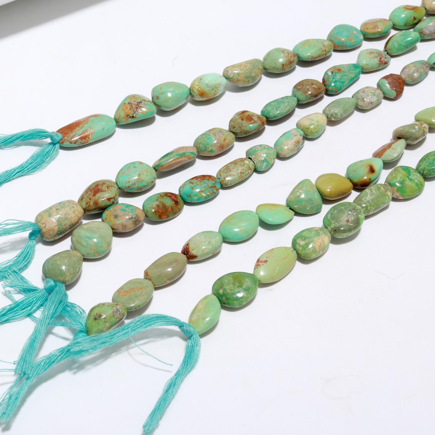 Natural Turquoise Gemstone Beads Turquoise Smooth Oval Tumble Nuggets Beads 7x9 MM - 10x14 MM Turquoise for Handmade Jewelry Making Craft