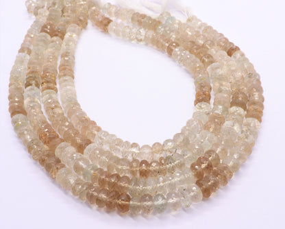 Imperial Topaz Faceted Rondelle Beads Natural Imperial Topaz Beads Imperial Topaz Rondelle Faceted Beads for Designer Jewelry Making Craft