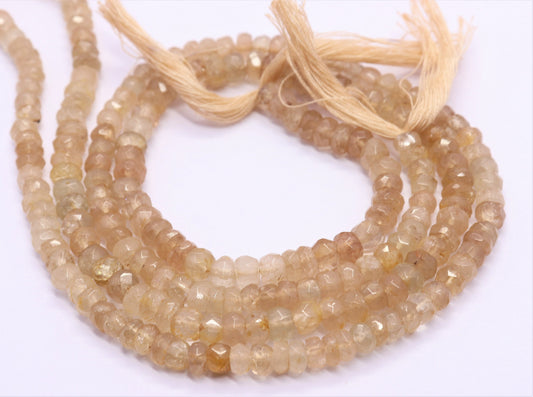 Imperial Topaz Faceted Rondelle Beads Natural Imperial Topaz Beads Imperial Topaz Rondelle Faceted Beads for Jewelry Necklace Making Craft