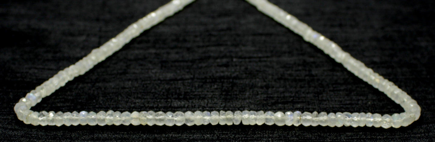 White Rainbow Faceted Rondelle Beads Natural White Rainbow Rondelle Beads Faceted White Rainbow Beads for Designer Jewelry Making Craft