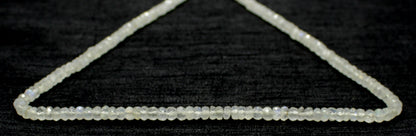 White Rainbow Faceted Rondelle Beads Natural White Rainbow Rondelle Beads Faceted White Rainbow Beads for Designer Jewelry Making Craft