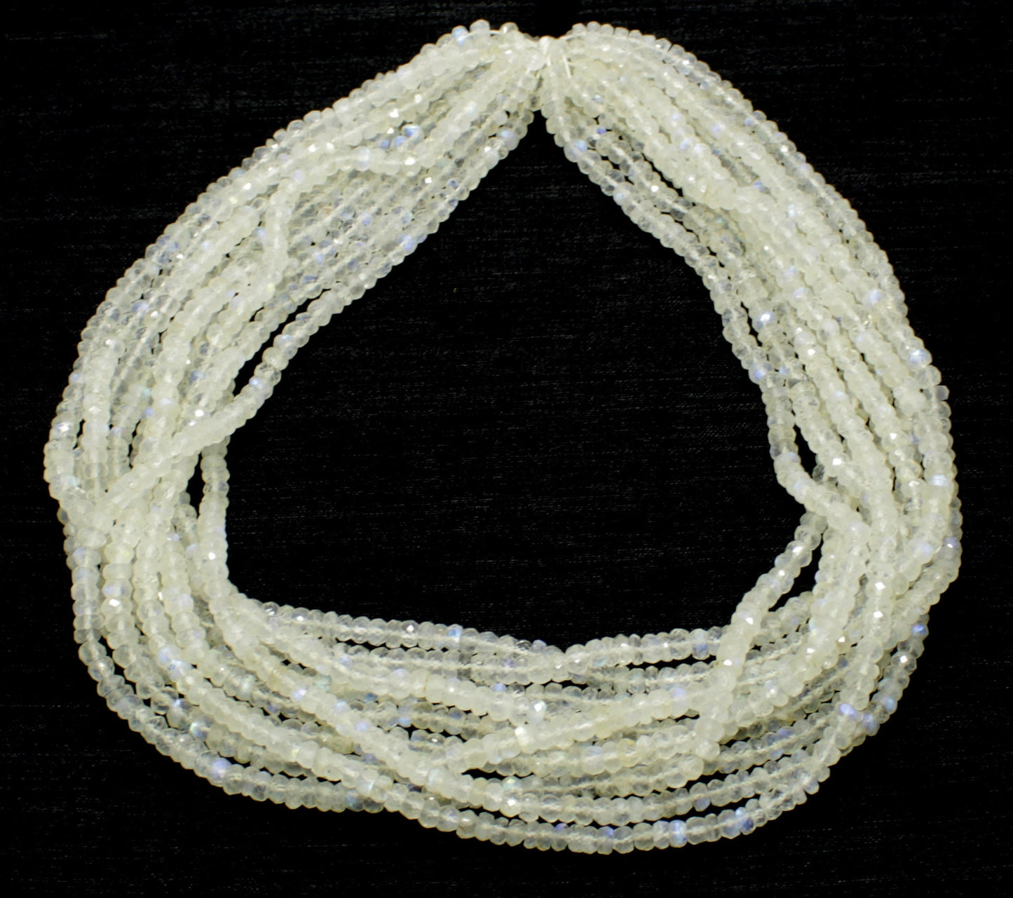 White Rainbow Faceted Rondelle Beads Natural White Rainbow Rondelle Beads Faceted White Rainbow Beads for Designer Jewelry Making Craft