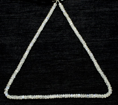 White Rainbow Faceted Rondelle Beads Natural White Rainbow Rondelle Beads Faceted White Rainbow Beads for Designer Jewelry Making Craft