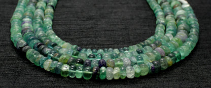 Green Fluorite Smooth Rondelle Beads Shaded Green Fluorite Beads Natural Fluorite Rondelle Beads for Designer Jewelry Necklace Making Craft