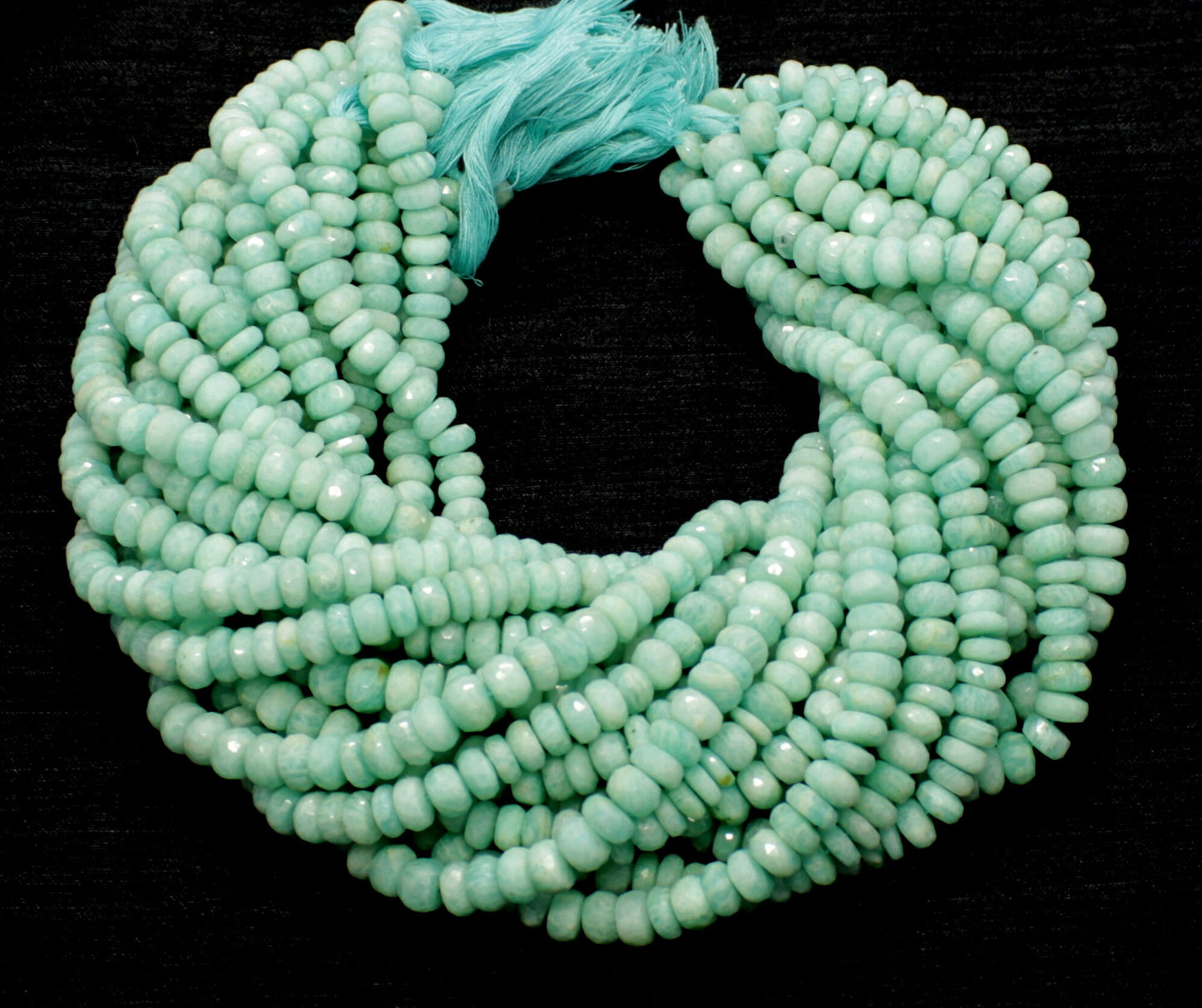 Amazonite Faceted Rondelle Beads Natural Amazonite Rondelle Faceted 7-8 MM Amazonite Beads for Designer Jewelry Necklace Bracelet Earrings