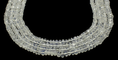 Crystal Faceted Rondelle Beads Natural Crystal Rondelle Beads Faceted Crystal Beads for Handmade Designer Jewelry Necklace & Bracelet Making
