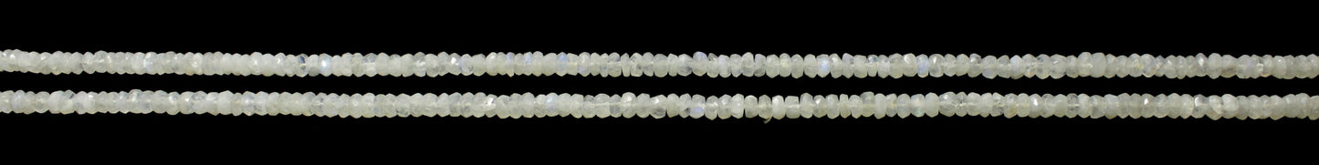 White Rainbow Faceted Rondelle Beads Natural White Rainbow Rondelle Beads Faceted White Rainbow Beads for Jewelry Necklace Making Craft
