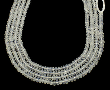 Crystal Faceted Rondelle Beads Natural Crystal Rondelle Beads Faceted Crystal Beads for Handmade Designer Jewelry Necklace & Bracelet Making