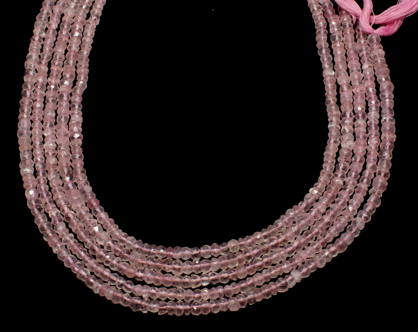 Rose Quartz Faceted Rondelle Beads Natural Rose Quartz Rondelle Beads Faceted Rose Quartz Beads for Handmade Jewelry Making Craft
