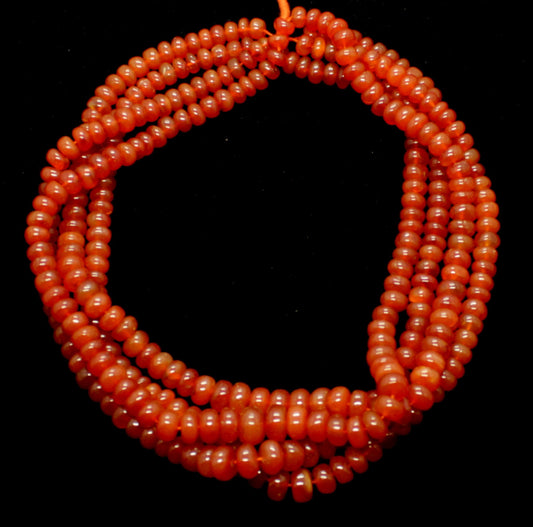 Carnelian Smooth Rondelle Beads Smooth Carnelian Round Beads Natural Caroline Round Beads for Designer Jewelry Necklace Making Craft
