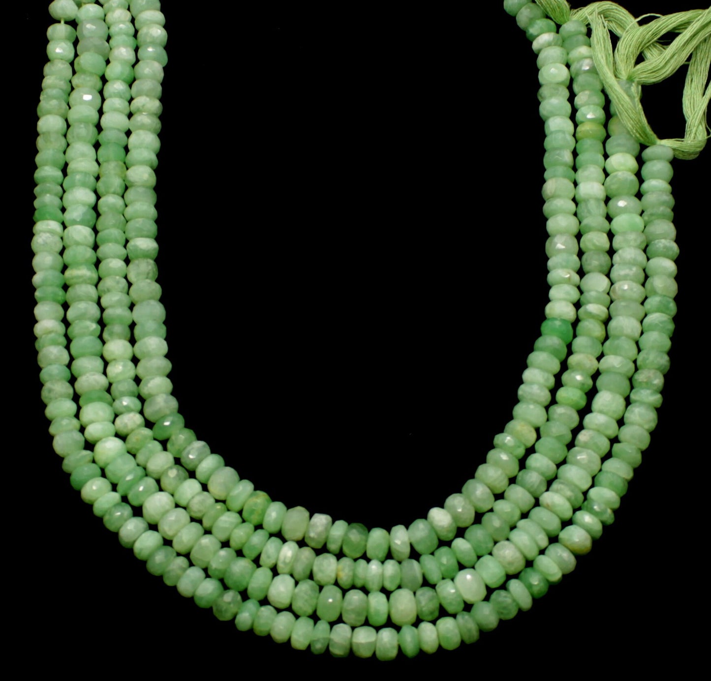 Green Moonstone Faceted Rondelle Beads Natural Green Moonstone Rondelle Beads Faceted Green Moonstone Bead for Designer Jewelry Making Craft