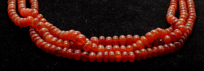 Carnelian Smooth Rondelle Beads Smooth Carnelian Round Beads Carnelian/Caroline Round Beads for Handmade Designer Jewelry Making Craft