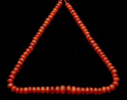 Carnelian Smooth Rondelle Beads Smooth Carnelian Round Beads Natural Caroline Round Beads for Designer Jewelry Necklace Making Craft