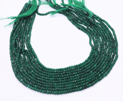 Green Aventurine Faceted Rondelle Beads 3 MM Aventurine Beads Natural Green Aventurine Rondelle Beads for Handmade Jewelry Making Craft