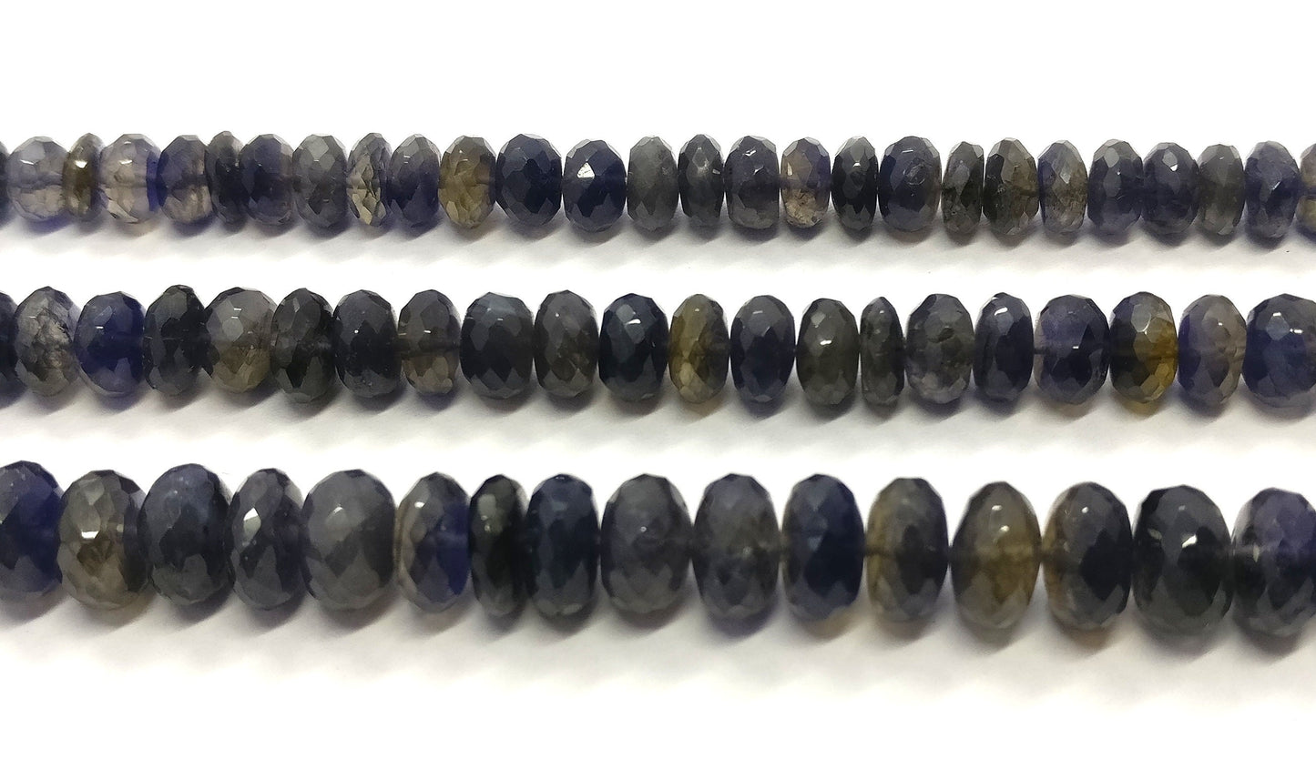 Iolite Faceted Rondelle Beads Dark Blue Iolite Beads Faceted Iolite Rondelle Beads Natural Iolite Beads for Designer Jewelry Making Craft