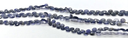 Iolite Faceted Heart Shape Beads Natural Iolite Heart Shape 6 MM Faceted Beads Iolite Briolettes for Jewelry Necklace Pendant Craft Making