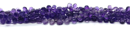Amethyst Smooth Pear Shape Beads Amethyst Pear Shape Beads Natural African Pear Amethyst Smooth Briolettes for Designer Jewelry Making Craft