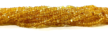 Citrine Faceted Rondelle Beads Natural Citrine Beads 5-6 MM Citrine Beads Faceted Citrine Rondelle Faceted Beads for Jewelry Making Craft