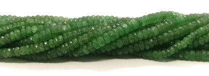 Strawberry Faceted Rondelle Beads Natural Green Strawberry Shaded Rondelle Bead Faceted Green Strawberry Beads Handmade Jewelry Making Craft
