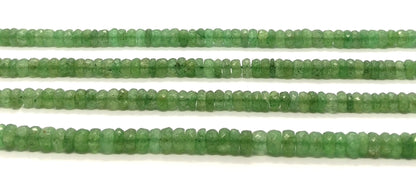 Strawberry Faceted Rondelle Beads Natural Green Strawberry Shaded Rondelle Bead Faceted Green Strawberry Beads Handmade Jewelry Making Craft