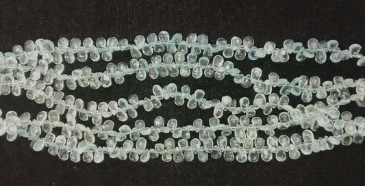 Aquamarine Faceted Pear Shape Beads Natural Aquamarine Pear Shape 5x MM Briolettes for Designer Jewelry Necklace Pendant Earrings Making