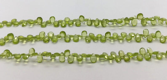 Peridot Pear Shape Beads Natural Peridot 5x7 MM Faceted Pear Briolettes Beads for Designer Jewelry Necklace Bracelet Pendant Making Craft