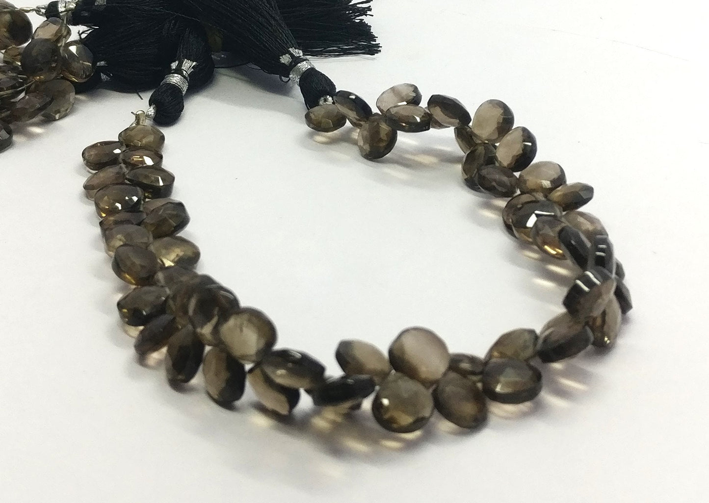 Super Quality Smokey Faceted Heart Beads Natural Smokey Heart Shape 8 MM Briolettes for Designer Handmade Jewelry Necklace Pendant Earrings