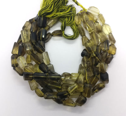 Bio Lemon Faceted Tumble Nuggets Beads Natural Bio Lemon Faceted Tumble Nuggets Gemstone Beads for Handmade Jewelry Necklace Bracelet Making