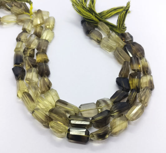 Bio Lemon Faceted Tumble Nuggets Beads Natural Bio Lemon Faceted Tumble Nuggets Gemstone Beads for Handmade Jewelry Necklace Bracelet Making