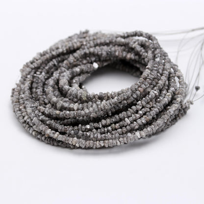 Grey Diamond Uncut Beads Natural Diamond Raw Beads 2.5-3.5 MM White Grey Diamonds Raw Uncut Chips Beads for Designer Jewelry Making Craft