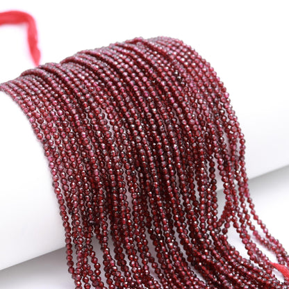 5 Strands Mozambique Garnet Faceted Rondelle Beads 3.25 MM Mozambique Garnet Rondelle Beads 12" Strand Natural Garnet Bead for Jewelry Craft