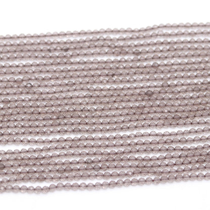 3 Strands Smokey Quartz Faceted Rondelle Beads 2.5 MM Smokey Quartz Rondelle Beads 12" Strand Natural Smokey Quartz for Jewelry Making Craft