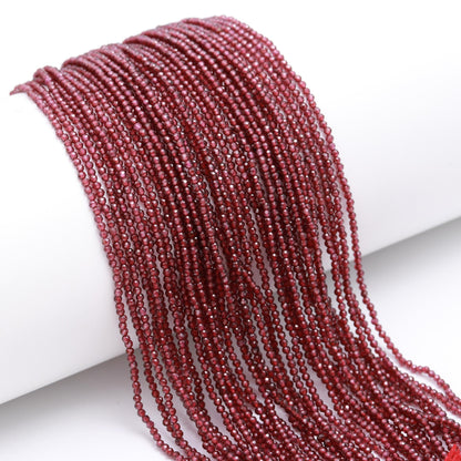 5 Strands Rhodolite Faceted Rondelle Beads, 2.5 MM Rhodolite Round Beads, 12" Natural Pink Rodolite Rondelle Bead, Pink Round Beads Jewelry