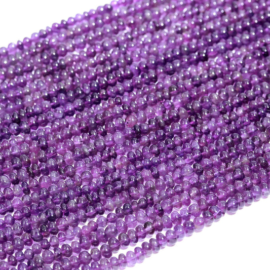 Amethyst Smooth Rondelle Beads Natural Blue Amethyst 5-5.5 MM Rondelle Beads Smooth Beads for Designer Jewelry Necklace Making Craft and Art