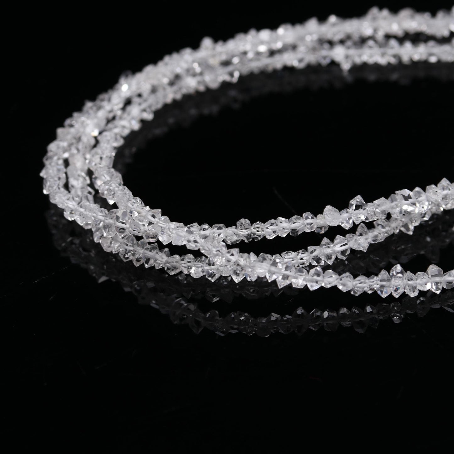Clear White Herkimer Diamond Quartz Nuggets Beads Natural Uncut Diamond Quartz  Natural Herkimer Raw Beads for Designer Jewelry Making Craft