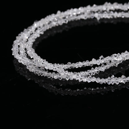 Clear White Herkimer Diamond Quartz Nuggets Beads Natural Uncut Diamond Quartz  Natural Herkimer Raw Beads for Designer Jewelry Making Craft