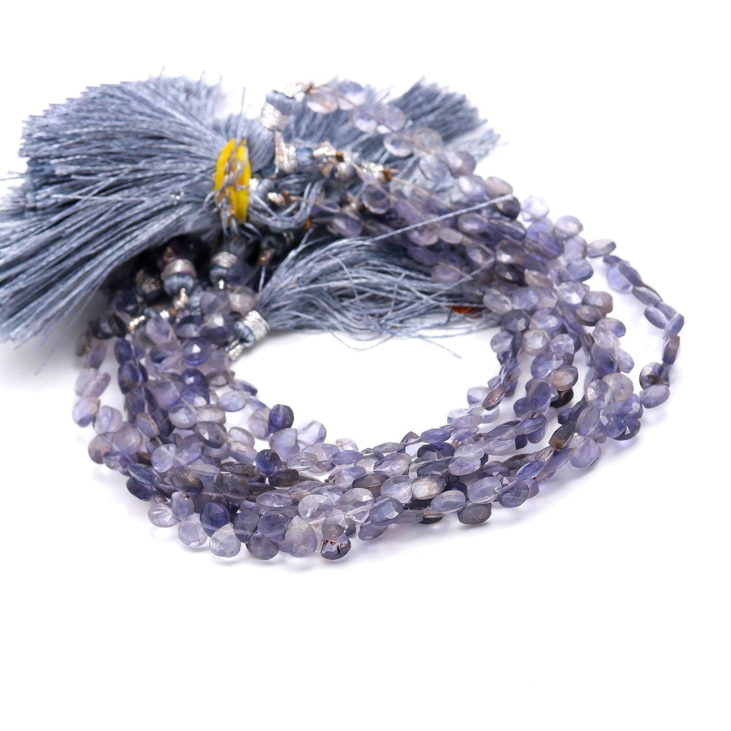 Iolite Faceted Heart Shape Beads Natural Iolite Heart Shape 5 MM Briolettes Bead for Designer Jewelry Necklace Pendant Bracelet Making Craft