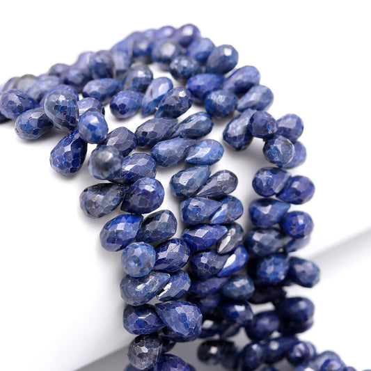 Lapis Lazuli Faceted Teardrop Beads Natural Lapis Lazuli Long Side Drops 6x10 MM Briolette Bead for Jewelry Necklace Pendant Earrings Making