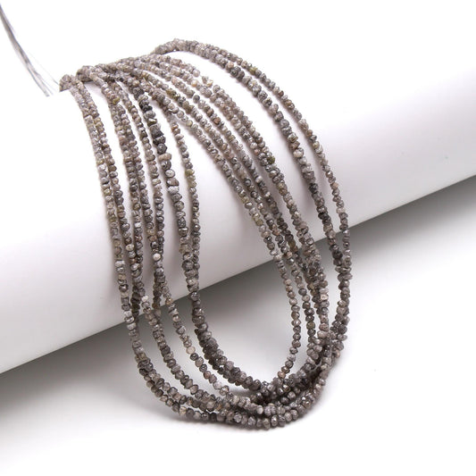 White Diamond Raw Uncut Beads Natural White Diamond Raw Round Shape Beads 2-3 MM, 3-4 MM Diamond Chips Beads for Designer Jewelry Making