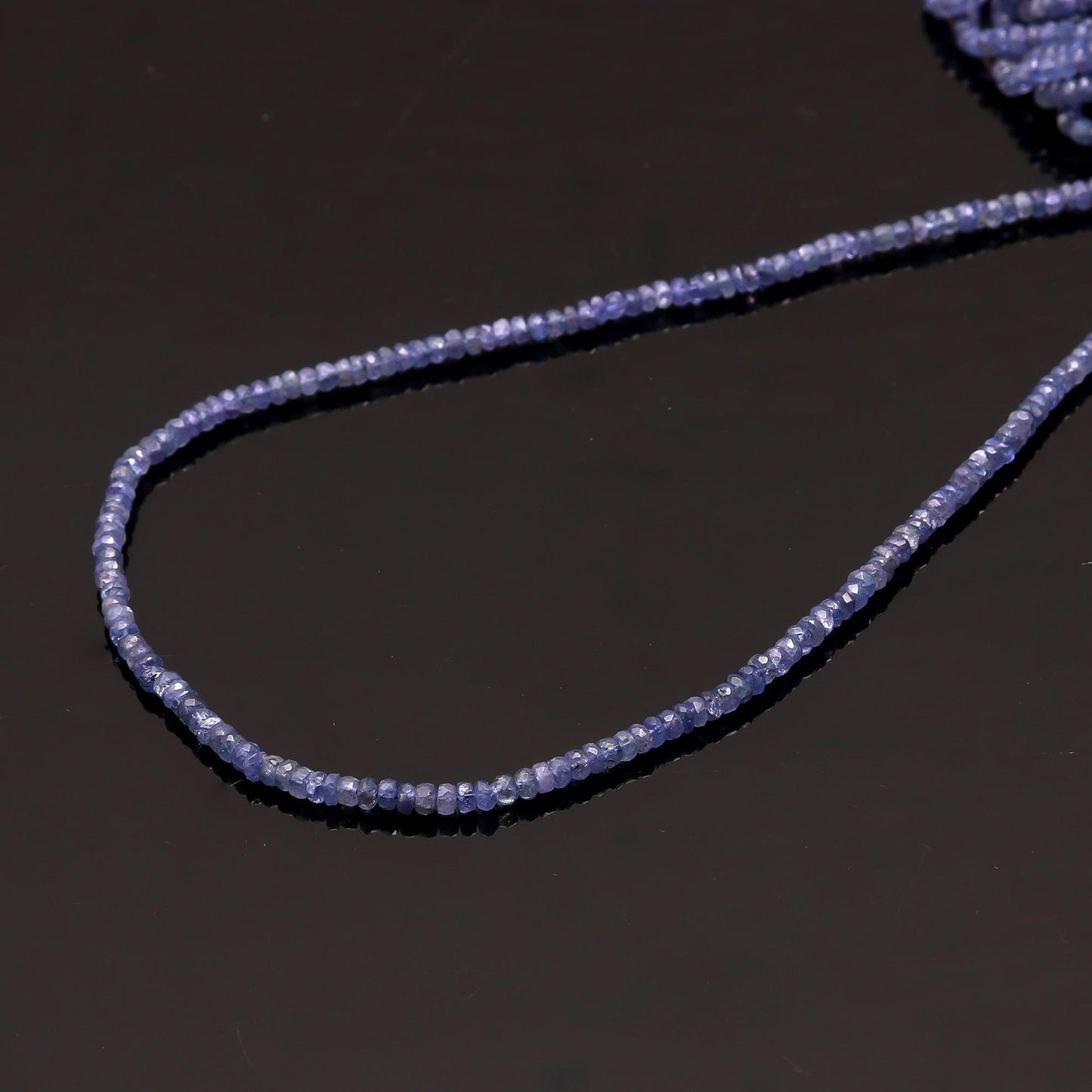 Tanzanite Faceted Rondelle Beads 3.5-4 MM Natural Blue Tanzanite Faceted Rondelle Gemstone Beads for Designer Jewelry Necklace Making Craft