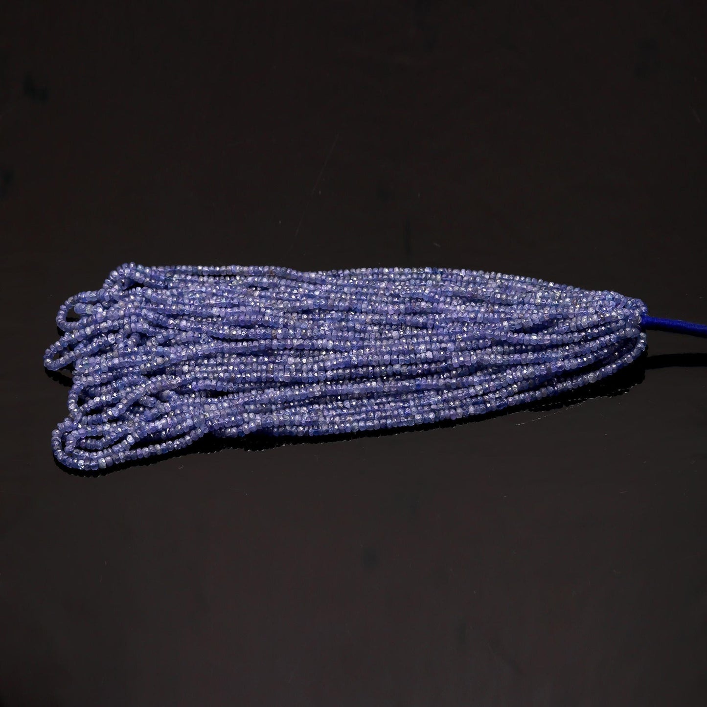 Tanzanite Faceted Rondelle Beads 3.5-4 MM Natural Blue Tanzanite Faceted Rondelle Gemstone Beads for Designer Jewelry Necklace Making Craft