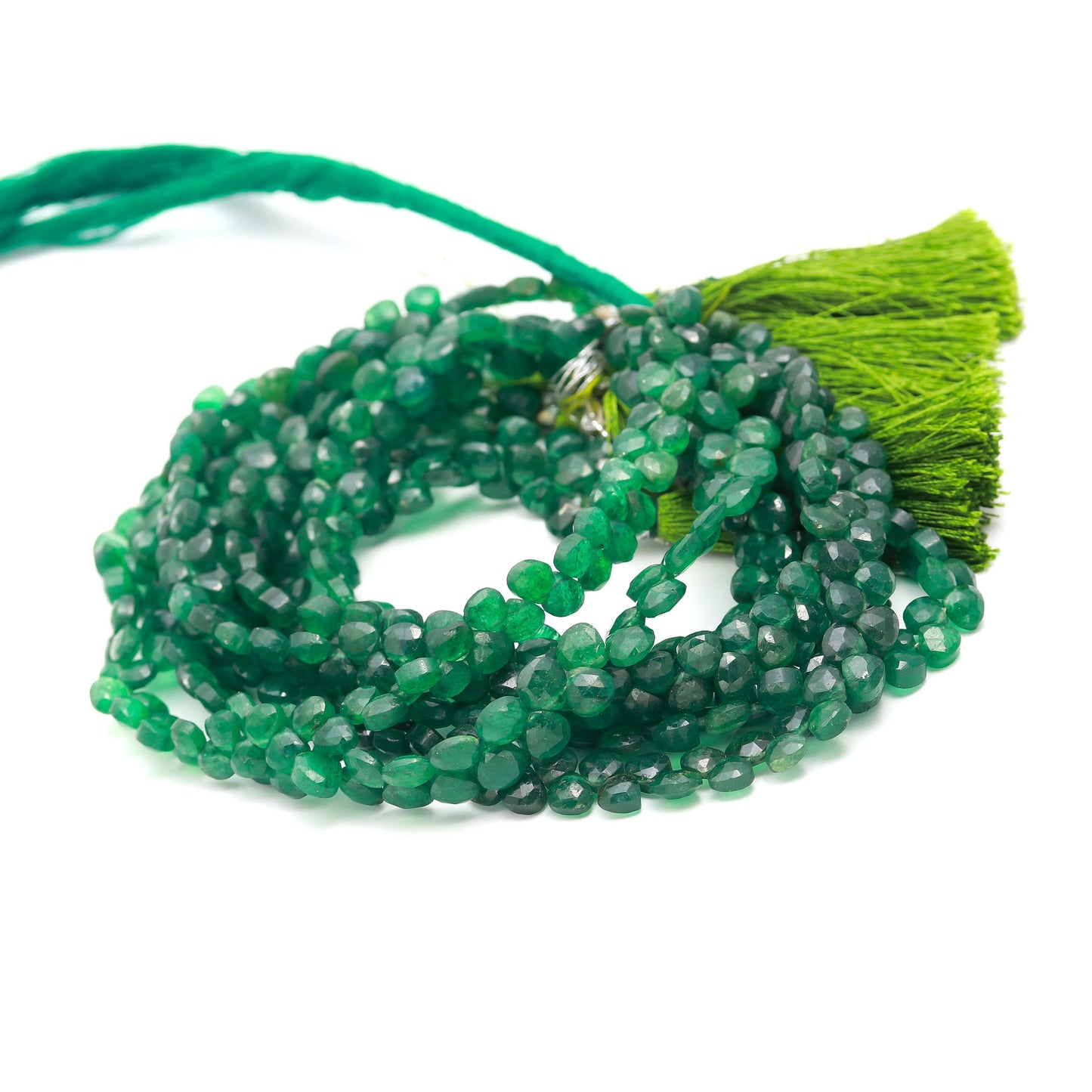AAA Natural Green Aventurine Heart Faceted Beads, 5-6/6-7/7-8 MM Aventurine Faceted Briolette Heart Bead for Handmade Designer Jewelry Craft
