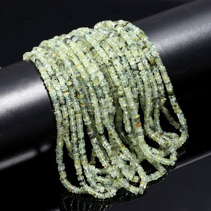 Prehnite Heishi Washer Beads Natural Prehnite Washer Beads Excellent Quality 16 Inch Heishi Washer Prehnite Beads for Jewelry Making Craft